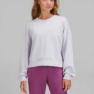 Lululemon Perfectly Oversized Cropped Crew *Softstreme in Faint Lavender